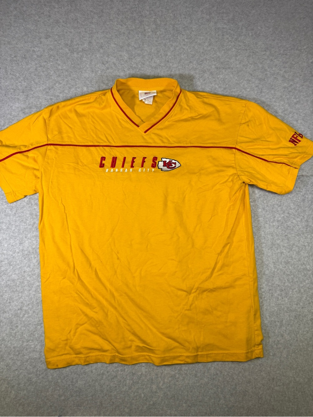 NFL Kansas City Chiefs Gold Tee with Red Accents